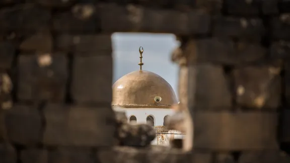 Eine Moschee in Umm el Jimal, Jordanien. Foto: LWB/Albin Hillert