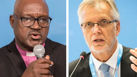 Composite photo.Â LWF PresidentÂ Musa and General Secretary JungeÂ say solidarity and cooperation must know no boundaries, as COVID-19 spreads across borders.Â Photos:Â LWF/A. HillertÂ 