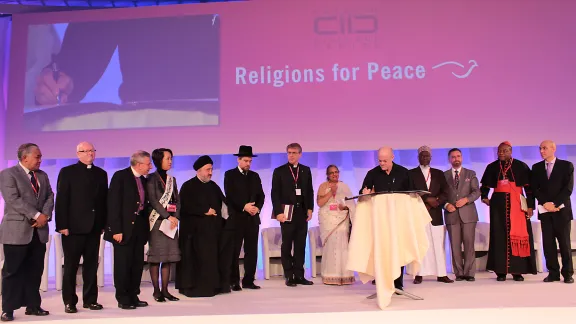 LWF President Younan (third left) at the Religions for Peace Assembly. Photo: Religions for Peace