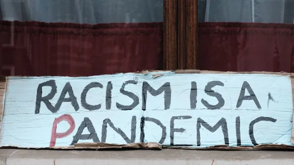 A slogan used during a recent Black Lives Matter protest in London. Photo: Ehimetalor Akhere Unuabona via Unsplash