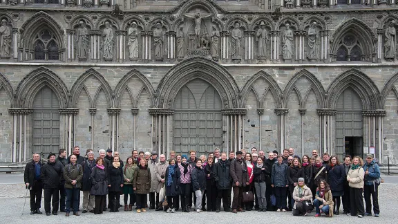 Delegates of the Trondheim Church Leadership Consultation at Nidaros Cathedral. Photo: LWF/Ryan Rodrick Beiler