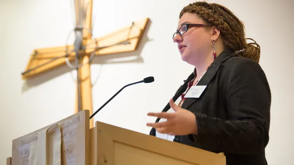 Patricia Sophie BÃ¶ckmann during the Trondheim Church Leadership Consultation, Norway. Photo: LWF/Ryan Rodrick Beiler