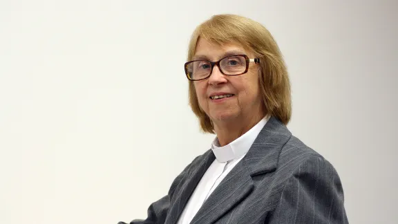 Rev. SÃ­lvia Genz is the first woman to take office as the pastor president of the Evangelical Church of the Lutheran Confession in Brazil (IECLB). Photo: LWF/A. WeyermÃ¼ller 