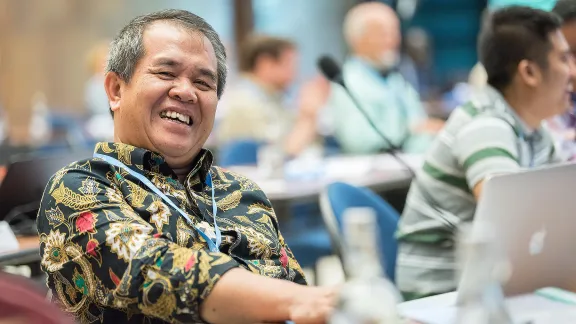 LWF Council member Bishop Dr Tuhoni Telaumbanua. Photo: LWF / Albin Hillert