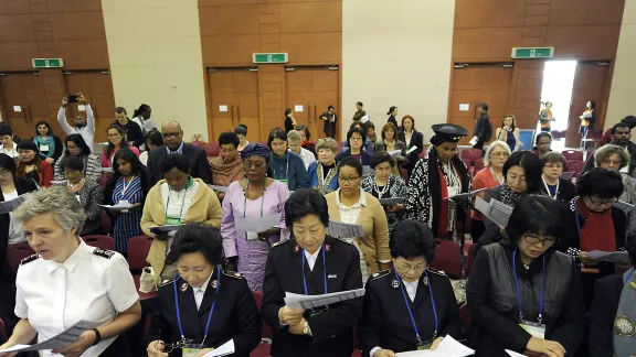 WCC 10th Assembly, Women & Men'ÂÂs Pre-Assembly. Opening Prayer. Photo: Peter Williams/WCC