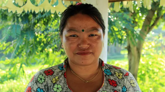 Amrita Rai arbeitet als ehrenamtliche Helferin im Flüchtlingslager Sanischare. Foto: LWB Nepal