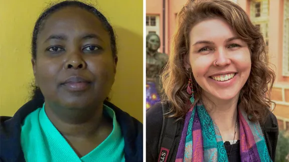 Participants in the online training included Lillian W. Kantai, LWF Kenya-Somali Program (left) and Sabrina Senger, Evangelical Church of the Lutheran Confession in Brazil. Photos courtesy