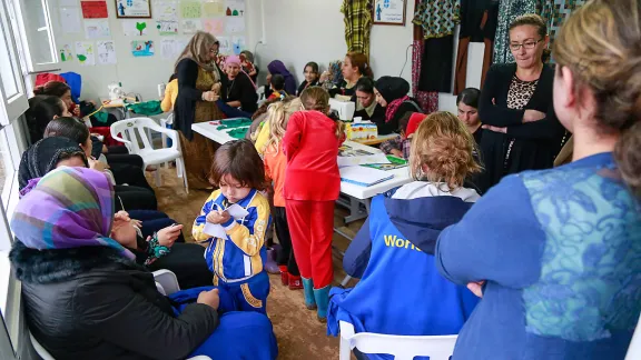 Women-friendly space in Davudiya refugee camp, Northern Iraq. Photo: LWF/ Seivan Salim