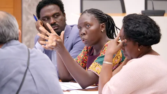 LWF South Sudan Advocacy Officer Pauline Tikiba shares about her work with civil society organizations. Photo: LWF/ C. KÃ¤stner