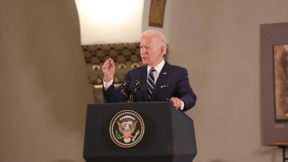 US President Joe Biden at Augusta Victoria Hospital