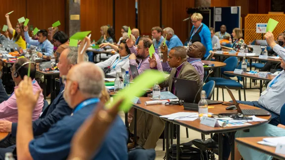 LWF Council members voting. 