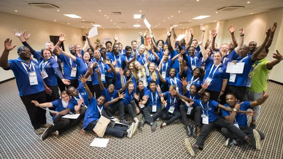  At the end of the May 2017 LWF Twelfth Assembly in Windhoek, Namibia, stewards and volunteers received diplomas as a token of gratitude from the LWF leadership. Photo: LWF/Albin Hillert 