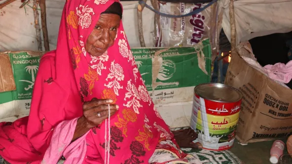 Hawa Barare in einem Camp für Binnenvertriebene in der Nähe von Kismayo, Somalia. Foto: LWB/P. Gudina 