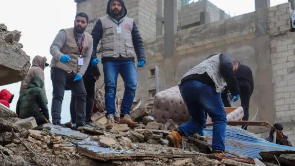 Syria earthquake - ruins