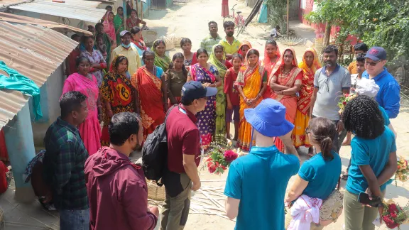 Visit with a community in Morang district. Photo: LWF/ Y. Gautam