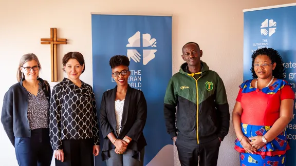 Eine Delegation des LWB Burundi bei einem Besuch im Ökumenischen Zentrum in Genf im Vorfeld des UPR-Prozesses.