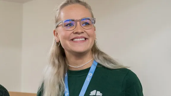 Nora Antonsen at LWF’s Pre-Assembly for Europe held in Oxford, UK, in March 2023. Photo: LWF/A. Hillert