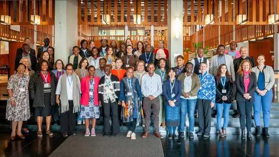 Participants in the 2023 Women’s Human Rights Advocacy Training gathered in Geneva’s Ecumenical Center. Photo: LWF/S. Gallay