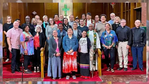 The inaugural cohort of TEIL began their program on 9 October 2023, Indigenous Peoples’ Day in the USA. The program was launched with in-person classes, an opening ceremony, and a celebration attended by leaders across the ELCA. Photo: PLTS