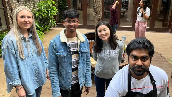 Some members of the International Lutheran Student Community in London. Coordinated through the Council of Lutheran Churches in Great Britain, the group fosters a sense of belonging among international students attending various universities and colleges in the city.  Photo:  Ashwin Joy 