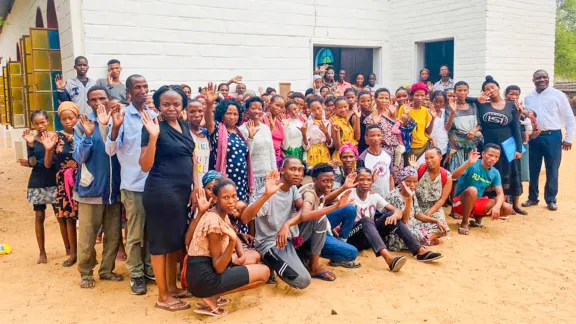 Participants from the San community, at a training workshop organized by the Evangelical Lutheran Church in Namibia in the Mangeti Dune settlement. Photo: ELCIN