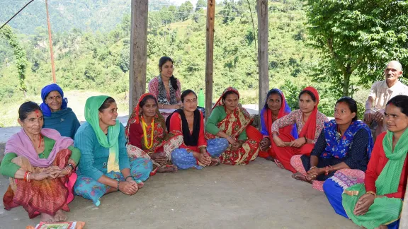 Meeting of a women’s group in Sela Village, Doti District. Photo: LWF/ Susan Muis