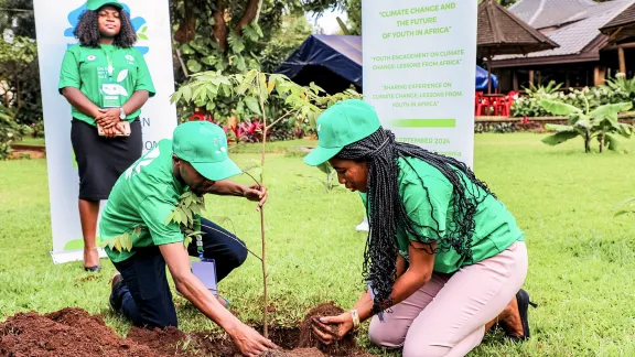 Tree-planting activity during the meeting of the Africa Climate Justice Forum. Photo: ELCT