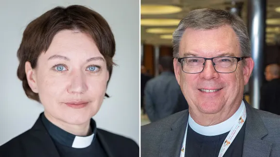 As Christian communions mark the 25th anniversary of the Joint Declaration on the Doctrine of Justification (JDDJ), General Secretary Rev. Dr Anne Burghardt (left) and Assistant General Secretary for Ecumenical Relations Prof. Dr Dirk Lange (right) share insights on its ongoing impact in shaping theological dialogue and fostering engagement for the common good. Photos: LWF/Albin Hillert (left), Alessia Giuliani/CPP (right)