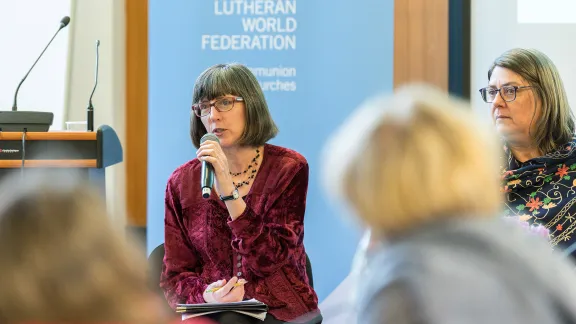 Dr Mary Streufert of the ELCA and Rev. Dr Elaine Neuenfeldt, former head of the LWF’s Women’s Desk, share memories of drafting the Gender Justice Policy