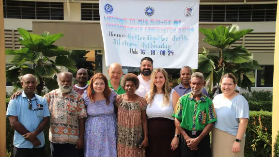 Mitglieder der Delegation der North Carolina Synod und ihre Partner aus dem ELC-PNG-Distrikt Yabem. Foto: ELKA/Y. Franklin Ishida