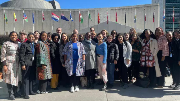 LWF delegates to the 2024 session of the Commission on the Status of Women outside the United Nations in New York. Photo: LWF