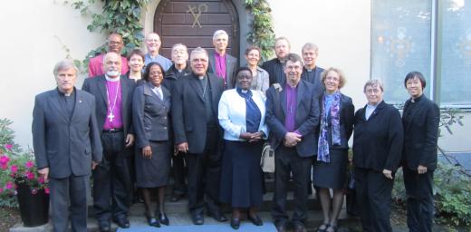 ALICC members in front of the Bishopâs house in Tampere, Finland. Photo: ELCF