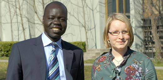 Dr. Ojot Ojulu (left) and Rev. Rebecca Ruggaber are joining the LWF Department for Theology and Public Witness. Photo: C. KÃ¤stner/LWF