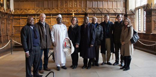 Participants of the Christian-Muslim consultation on public space in the âPeace Hallâ in MÃ¼nster, Germany, where the Peace of Westphalia treaties were signed after the Thirty Years War in Europe. Photo: Marion von Hagen