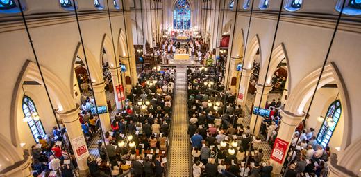 The congregation at St John's Cathedral, Hong Kong, for the official opening of ACC-17. Photo: ACNS