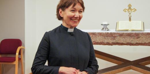 LWF General Secretary Rev. Anne Burghardt at the start of a three-day visit to Warsaw and Krakow. Photo: Michal Karski
