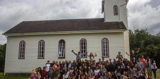 Young participants in the annual youth camp in Puerto Fonck organized by the ILCH Youth Ministry. Photo: Karla GÃ¼ttler/Lutheran Church in Osorno (ILCH)