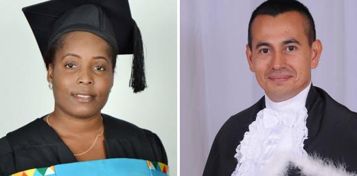 Most graduates of theology on LWF-supported scholarships return home to serve their churches. Mozambican Zelda Cristina Cossa (left) studied in South Africa and Rev. Rolando Antonio Ortez MartÃ­nez, president of the Christian Lutheran Church of Honduras was a student in Brazil. Photos: Private