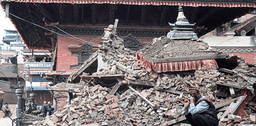 Earthquake destruction in Durbar Square in Bhaktapur, Nepal. Photo: LWF/C. KÃ¤stner