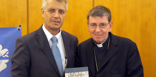 LWF General Secretary Junge and PCPCU President Koch. Photo: LWF/S. Gallay 