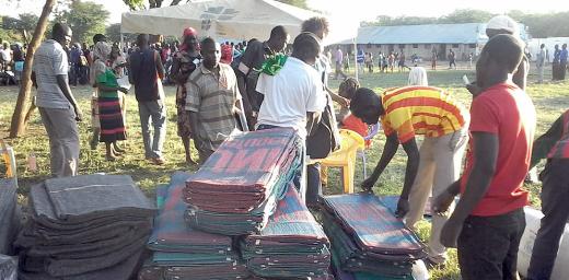 Non-food items being readied for distribution to Kakuma residents affected by the flooding. Photo: LWF/DWS Kenya-Djibouti