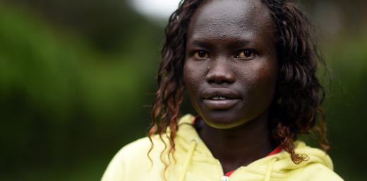 Rose Nathike Lokonyen, a South Sudanese refugee, now a world-class athlete at the 2016 Olympics. Photo: UNHCR/Benjamin Loiseau