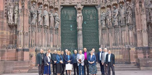 Commission members in front of Strasbourg Cathedral. Photo: LWF