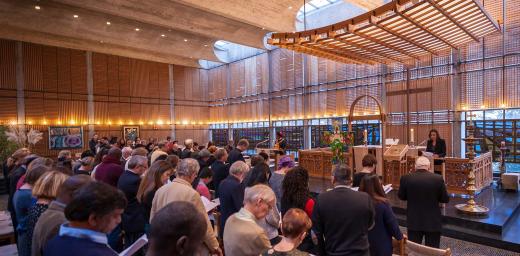 The Lund Cross is a symbol of this milestone in ecumenial relations. It will be accessible to visitors and pilgrims in the chapel of the Ecumenical Center. Photo: LWF/S. Gallay