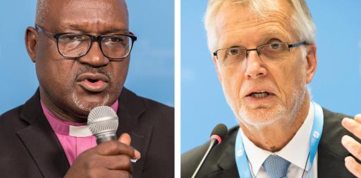Composite photo.Â LWF PresidentÂ Musa and General Secretary JungeÂ say solidarity and cooperation must know no boundaries, as COVID-19 spreads across borders.Â Photos:Â LWF/A. HillertÂ 
