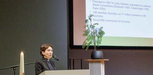 LWF General Secretary Anne Burghardt addressed the synod of the Protestant Church in the Netherlands on 21 April. Photo: Jan van de Lagemaat