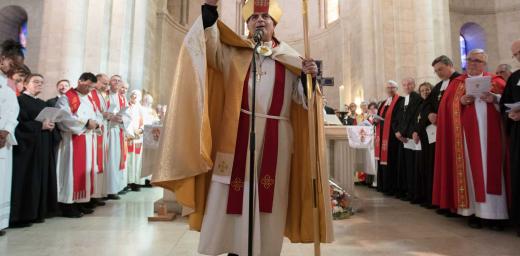 Bishop Azar at his consecration in Bethlehem. Photo: ELCJHL/ Ben Gray