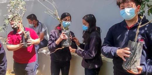 The Environmental Education Center (EEC) of the Evangelical Lutheran Church in Jordan and the Holy Land (ELCJHL) educates youth to be stewards of creation through learning programs and practical activities such as planting olive trees. Photo: EEC