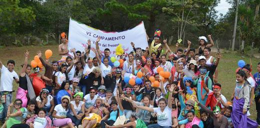 Feeling inspired: young people at a youth network camp come up with ideas to improve life in their communities. Photo: LWF Central America