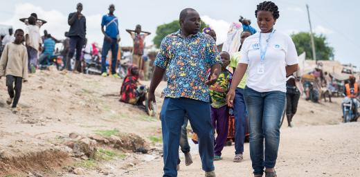 Working together, for people in need: LWF and UNHCR staff in Cameroon. Photo: LWF/ Albin Hillert 